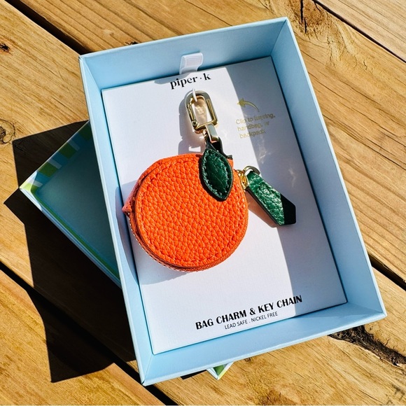 Piper K Accessories - NWT Piper K Orange Fruit Bag Charm & Keychain